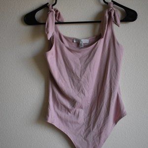 Gaze Pink Tie-Strap Bodysuit